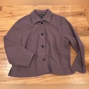Boxy light fleece Purple Pea Coat